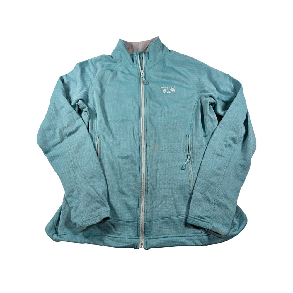 Mountain Hardwear Womens L Large‎ Polartec Full Zip Lightweight Jacket Teal Blue